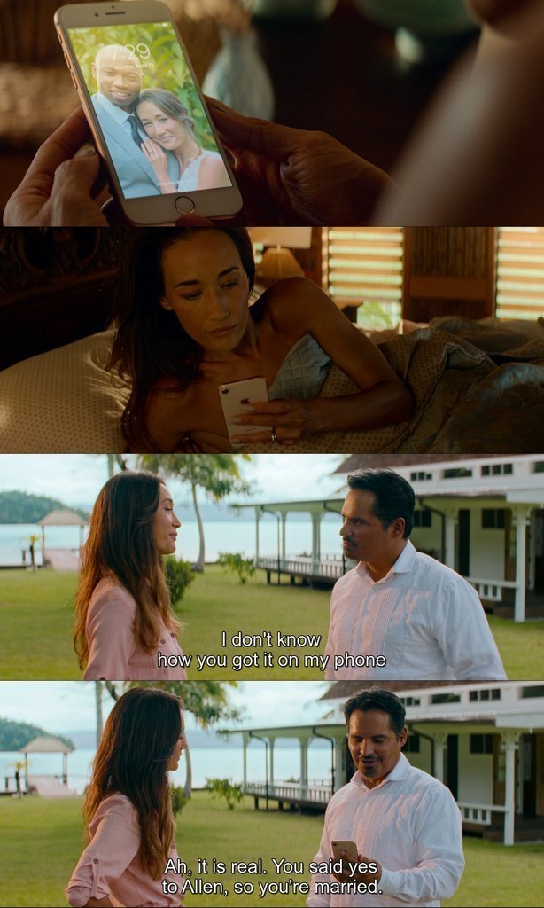 Apr 15th - After 'The Island' granted Gwen Olsen (@maggieq) a second chance to accept her ex-boyfriend's marriage proposal she originally rejected years ago, she awakes the next morning to discover they are now married. 📽️📅 Fantasy Island (2020)