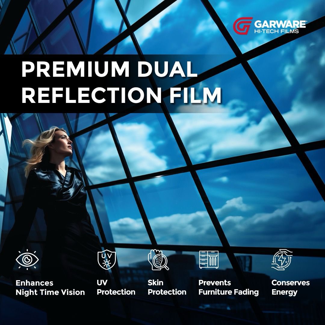 Introducing #Garware Suncontrol Premium dual reflection Window Films! Our advanced technology ensures maximum clarity while reducing glare, protecting your interiors, and saving on energy costs.