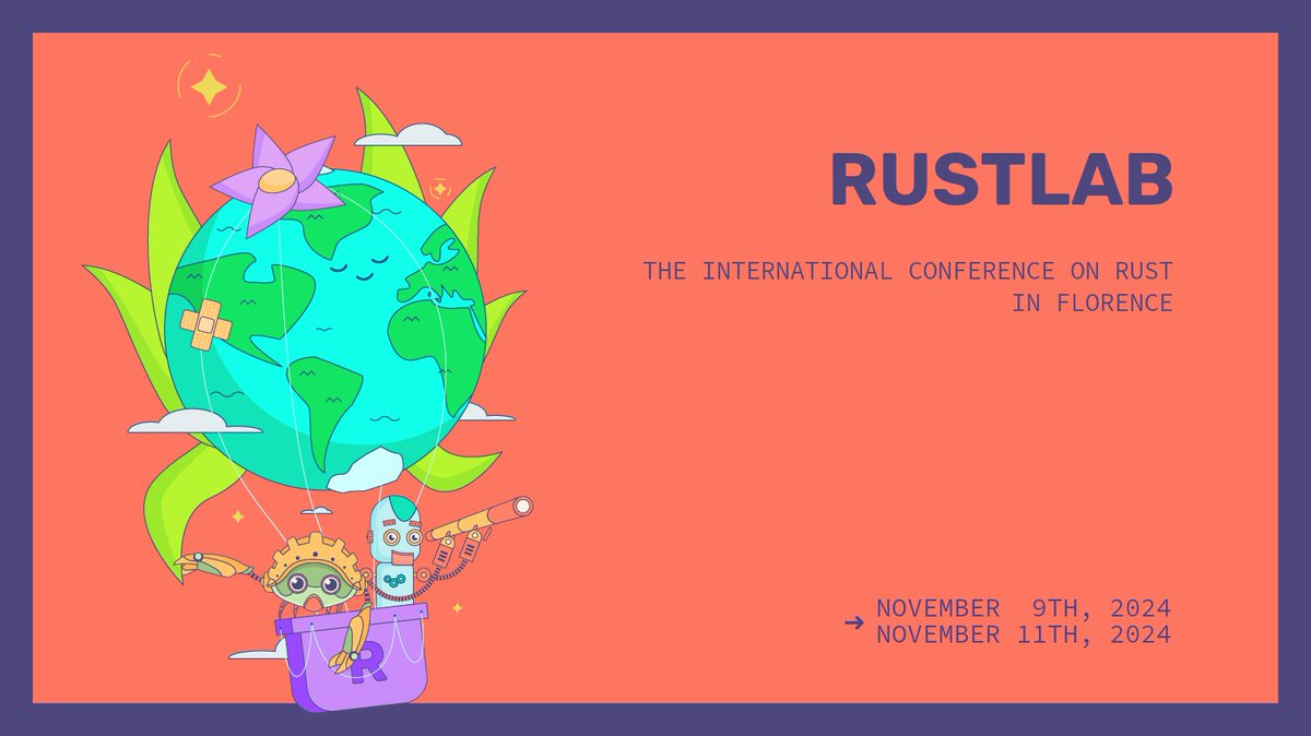 🌿 Join us at #RustLab2024 and embark on our eco-friendly journey with us!🚂🚴
Let's make a positive impact together! 
👉 rustlab.it/rustlab-for-th…

#RustLab #GreenInitiative #ecology