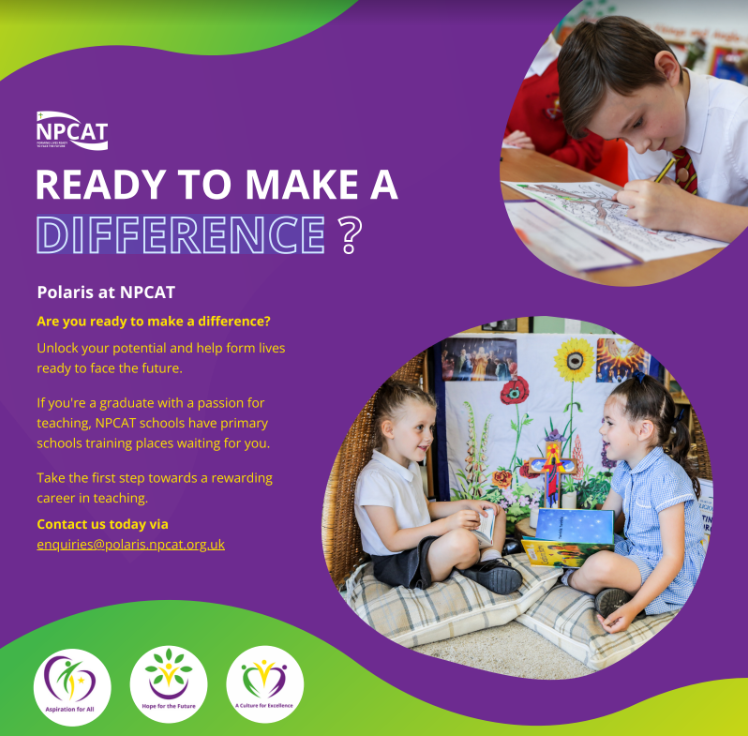 Are you interested in training to teach. We still have places available for our 2024/25 PGCE  Teacher-training programme, take a look at our website to find out more and see how to apply. polarisalliance.org.uk