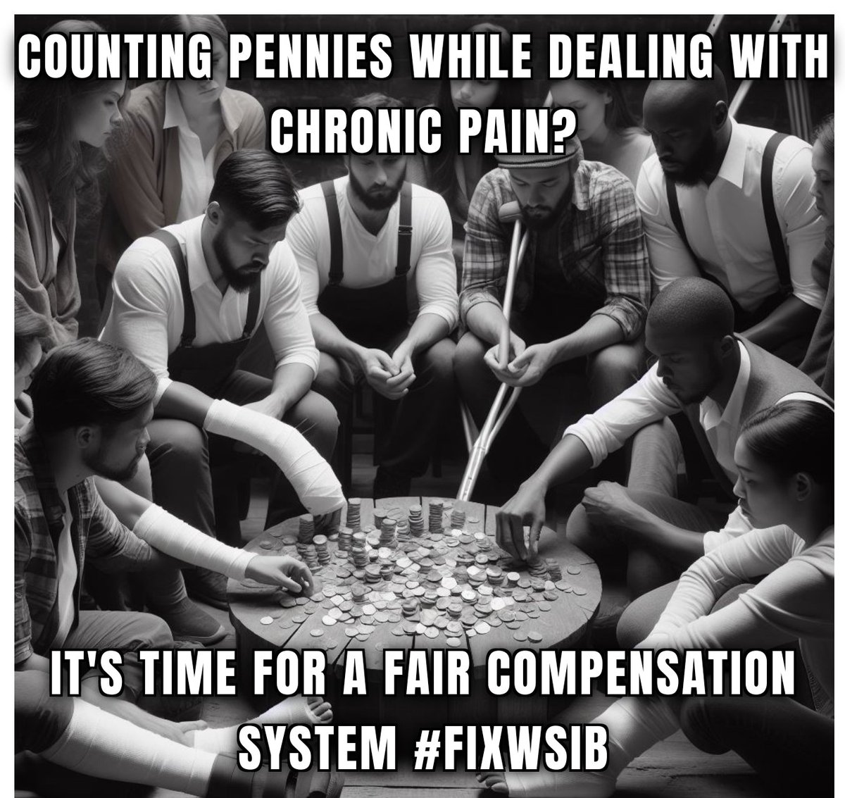 PhoenixRizin09's tweet photo. Counting pennies while dealing with chronic pain ? It's time for fair compensation system ! #fixwsib #wsib #wcb #workerscompisaright https://t.co/JO5lzJhGsR