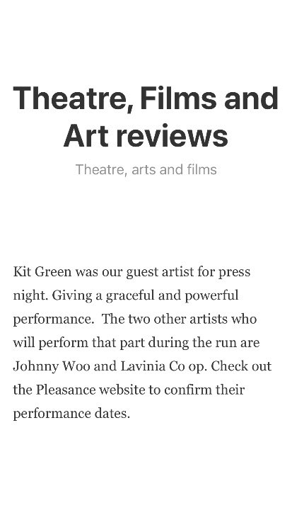 ManagementRwg's tweet photo. Some wonderful reviews from GISELLE:REMIX press night with the incredible @kit_green #reviews #acting #casting #GISELLE #theatre #theatrereview https://t.co/GOqjVbtzzq
