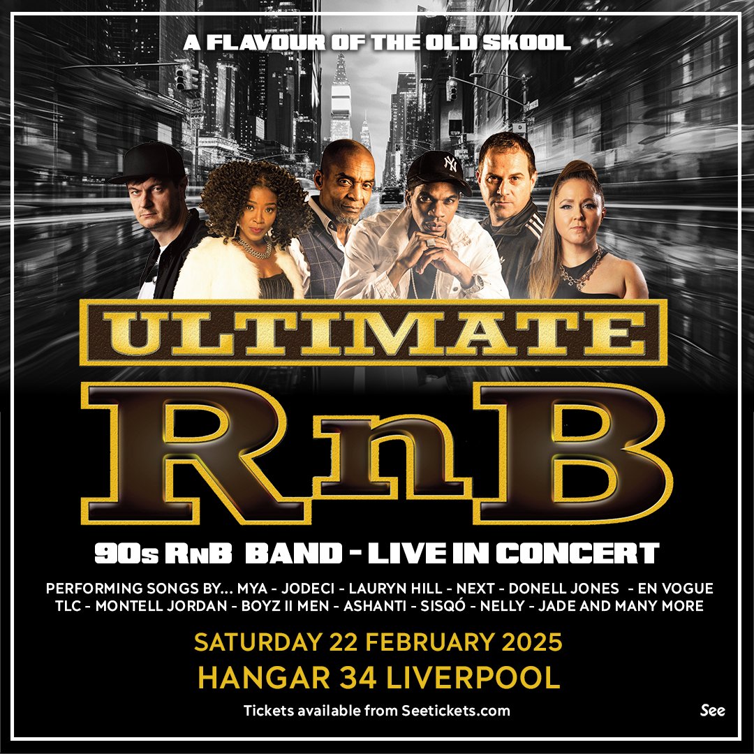 ⚡️On Sale Now: @UltimateRnb The leading RnB tribute show will be hitting the stage at Hangar34 next year ! Don't miss out and get your tickets NOW: tinyurl.com/2s3r24z3
