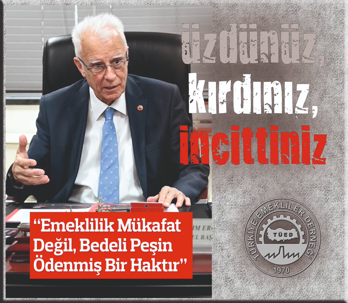 tued_1970's tweet photo. TAGIMIZ
👇👇
#EmekliHükümeteSesleniyor

Sn Hükümet Yetkilileri;

Aylardır açlık ve sefaletle boğuşan, hayatta kalmanın mücadelesini veren EMEKLİ;

Gelir düzeyi ve refah seviyesini arttıracak İcraatlar bekliyor. https://t.co/XfWKsTAFSQ