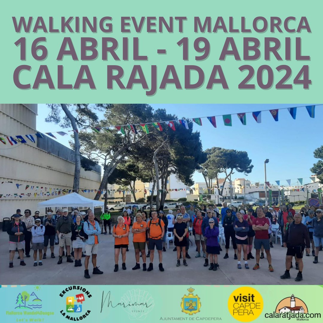 🚶‍♀️🚶‍♂️ WALKING EVENT MALLORCA - CALA RAJADA 🚶‍♀️🚶‍♂️ 16 ABRIL - 19 ABRIL INFO: 🌐 excursions-lamallorca.com/ausfluege/wand… 📞 +34 632 166 736 📧 info@excursions-lamallorca.com