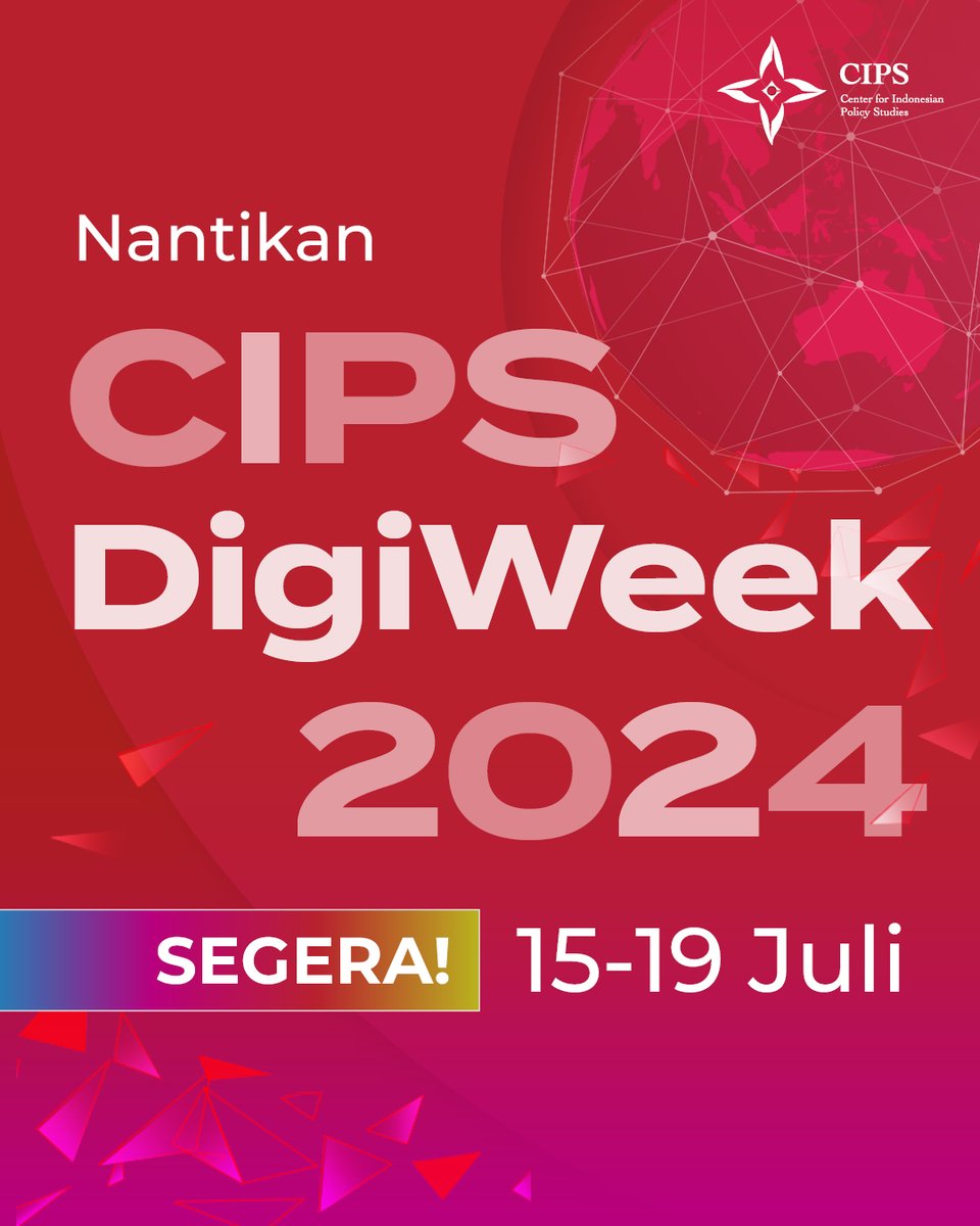 cips_id's tweet photo. CIPS #DigiWeek akan kembali di tahun ini pada 15-19 Juli 2024 secara hybrid!
Topik dan isu apa yang akan kami bahas tahun ini? https://t.co/RoFfz0pi24