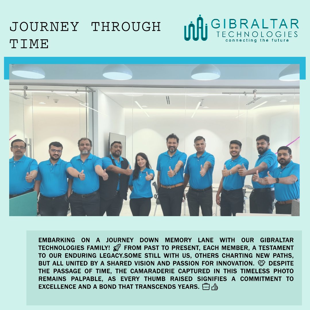 #GibraltarTechnologies #Legacy #TeamSpirit #Innovation #Unity #CorporateFamily #MemoryLane #Timeless #Commitment #Excellence #Bond #Camaraderie #TechLife #WorkFamily #GibraltarTeam #TechLegacy #InnovativeMinds #TeamWork #CorporateCulture #TechInnovation