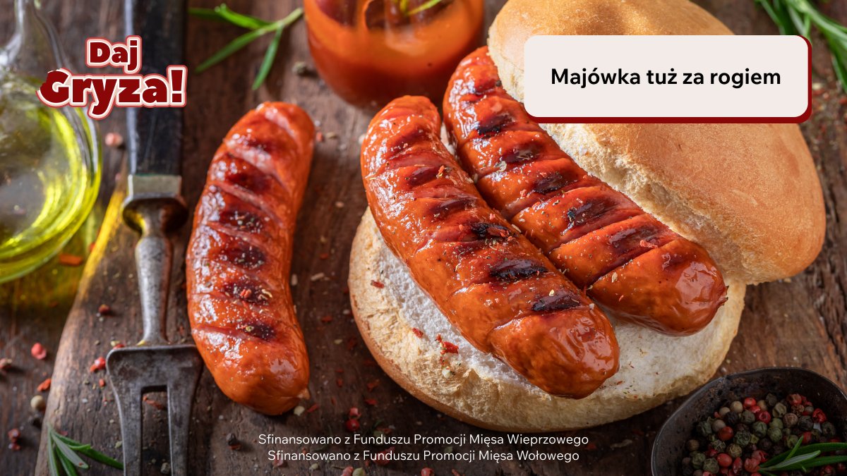 DajGryza_'s tweet photo. Czas rozpalić grill i dać się porwać magii majowego słońca. Niech wieprzowina iskrzy na ruszcie, a kiełbasa strzela nad płomieniami ogniska.  Polskie kiełbasy to dziedzictwo i duma narodowa. Celebrujmy wspólne chwile, ciesząc się ich smakiem i aromatem. #Grill #FPMW #FPMWł 🌟 https://t.co/371R9EUls4