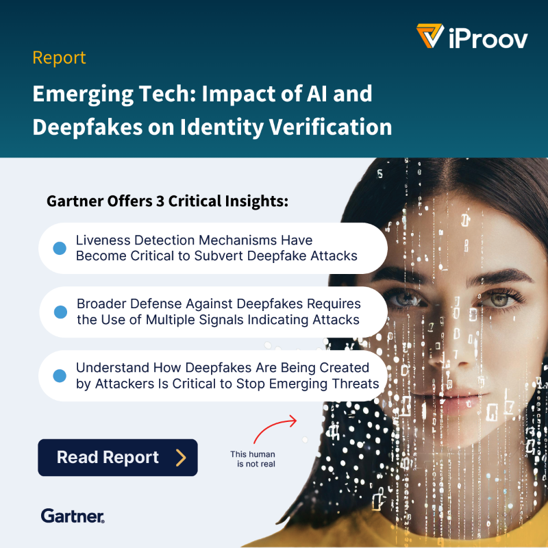 iProov's tweet photo. Attention security experts! 

Gartner® reveals that “liveness detection technologies are becoming critical for defending against deepfakes” 

Discover game-changing insights and recommendations for innovation leaders here:

#gartner #liveness #digitaltransformation