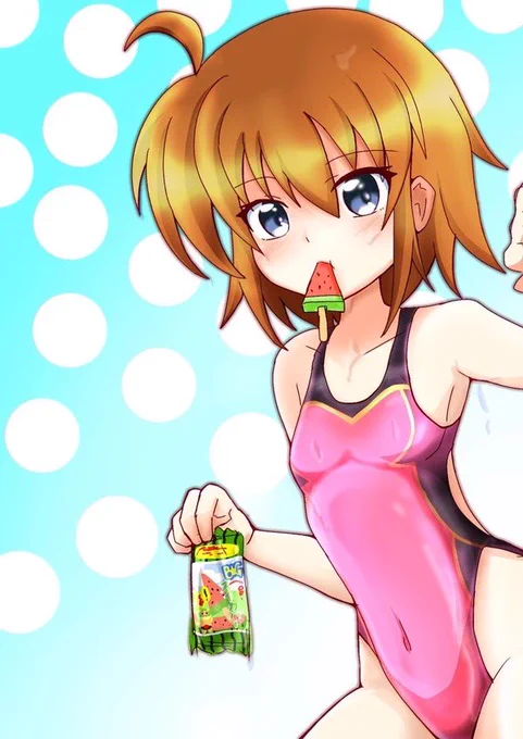 #気温が高いので気が早いが水着絵が見たいスク水と競泳は最高だぜ!!!!! 