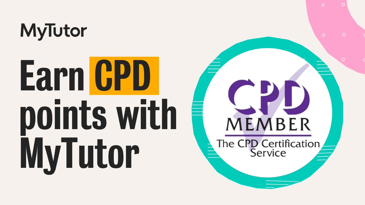 MyTutor's tweet image. We&apos;re excited to announce we&apos;re now CPD-accredited, meaning our school partners can collect CPD points with MyTutor 🚀

Keep an eye out for our upcoming CPD-accredited events for more 👀

🔗 eu1.hubs.ly/H08B4B60 

#CPD #MyTutor #Teachers