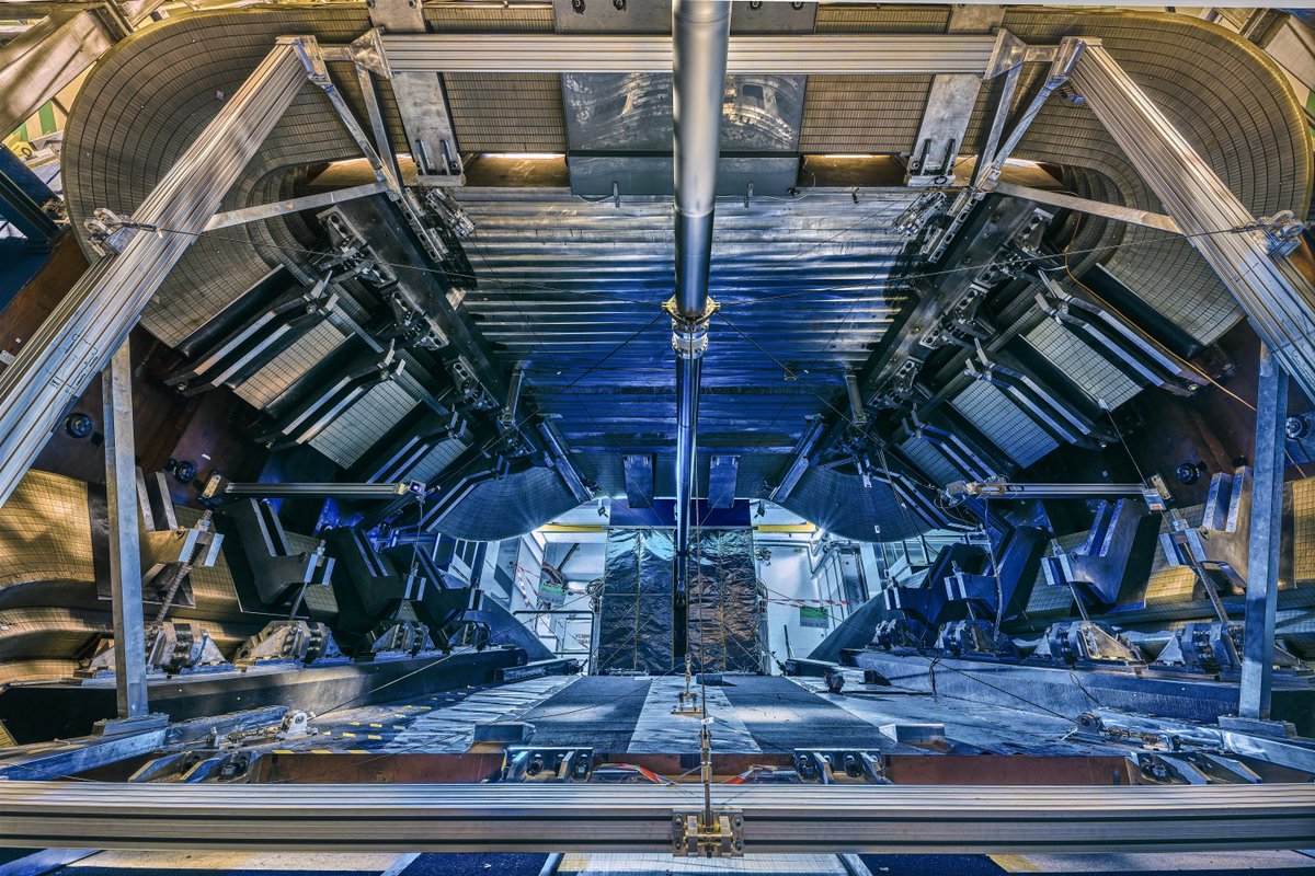 CERN's tweet photo. The asymmetry between matter and antimatter ⚪⚫

The @LHCbExperiment recently presented the results of its new search for matter–antimatter asymmetry. Using the experiment’s data sets from the first and second runs of the #LHC, this search could help shed light on the mysterious matter–antimatter imbalance in the Universe.

Find out more: https://t.co/KctFxPritD