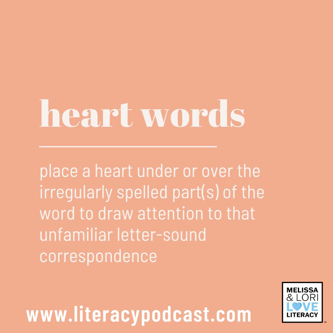 Regularity is a continuum, starting with regular and ending with very irregular. 🌈 We can draw students' attention to irregular parts of words with the Heart Word Strategy 💟 🎧 Listen to Episode 190 to learn all about how to teach Heart Words!