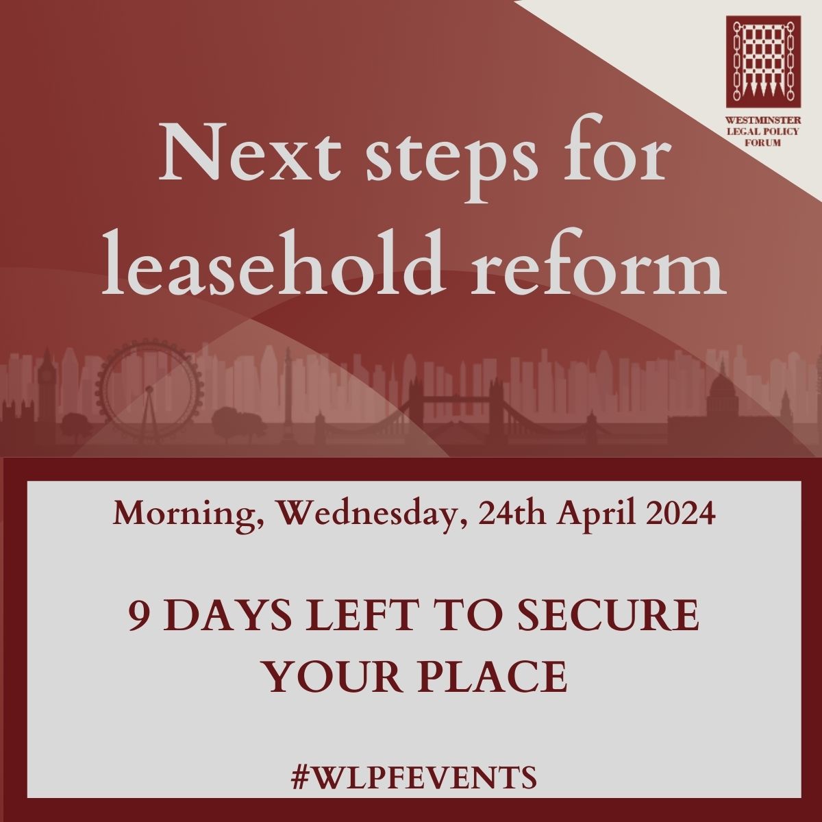 wfpevents's tweet photo. Join Westminster Legal Policy Forum in 9 days time to discuss Next steps for leasehold reform.
We will host speakers from @BishopandSewell @FreeLeasehlders @BritProp.
Click here to find out more and book your place: https://t.co/WN0btUOPtn
#WLPFEVENTS https://t.co/zjLh7VP6gm