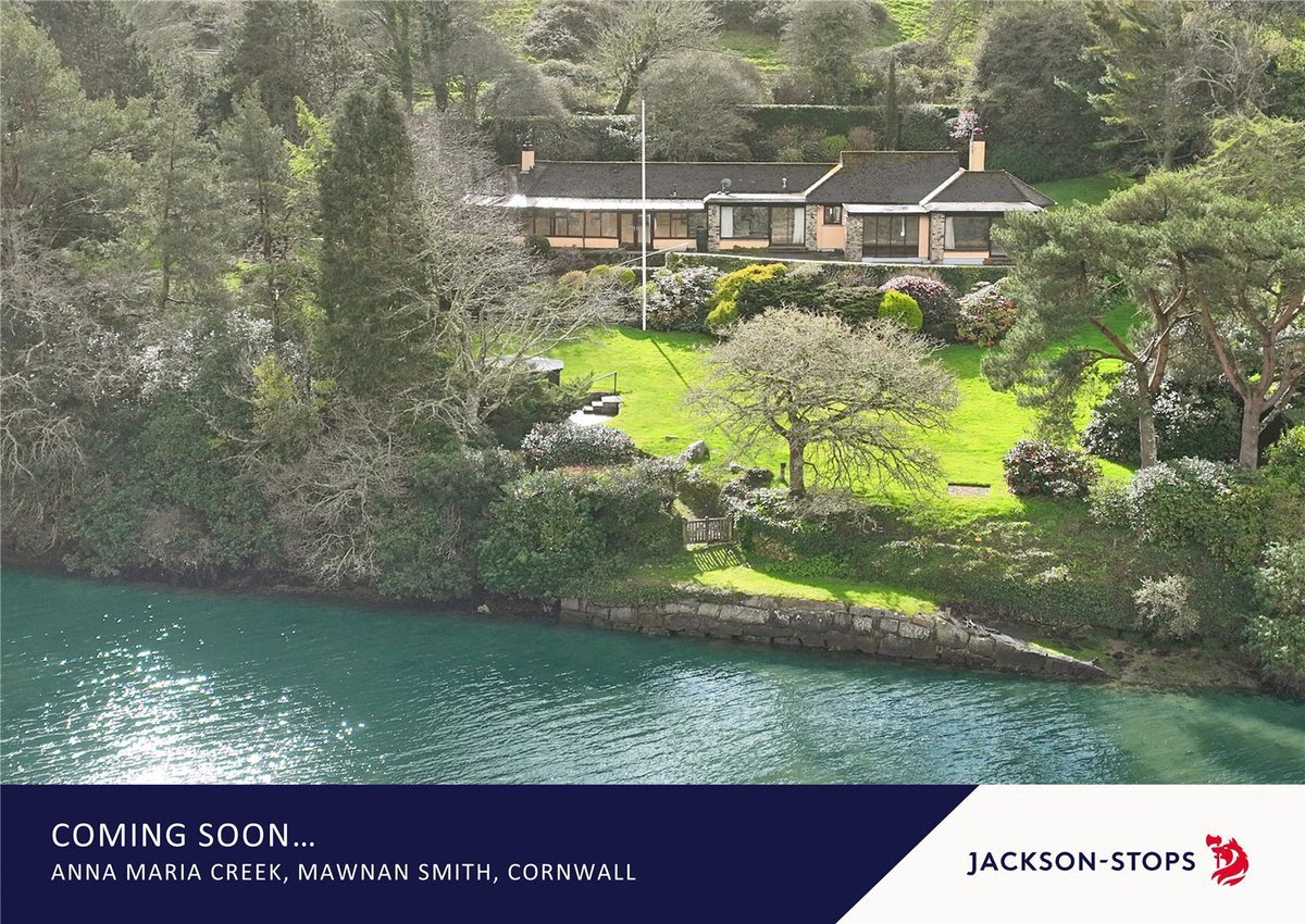 JS_Cornwall's tweet photo. COMING SOON!
#BudockVean #MawnanSmith #Falmouth #Cornwall
A splendid secluded #creeksidehome in a highly favoured position with direct #waterfrontage, #privatequay and #slipway. Guide price of £1,550,000.
https://t.co/hOvQKvgktK https://t.co/jRmO9czYou
