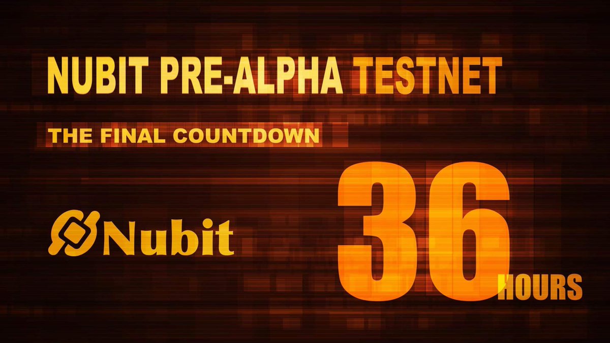 📢 Attention all builders and Bitcoin degens! The Nubit Pre-Alpha Testnet is closing soon! Mark your calendars: April 16th at 23:00 UTC. Don't miss your chance to be part of the Pre-Alpha Testnet. Only 36 hours left until the Nubit Pre-Alpha Testnet closes. Stay updated by…