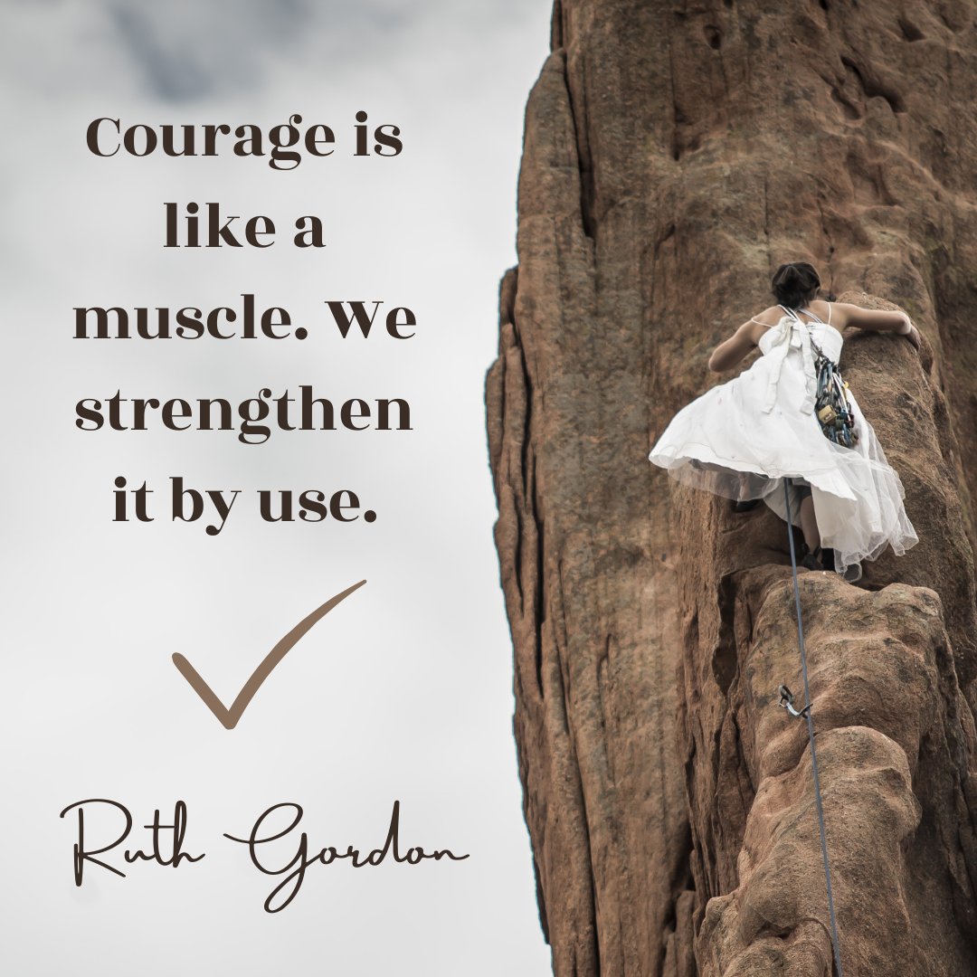 Approach challenges with a sense of growth and possibility. Just as muscles need regular exercise to grow stronger, courage requires facing challenges and taking risks. As a result, you can become more resilient and confident in the face of adversity. #CelebrateMonday #courage