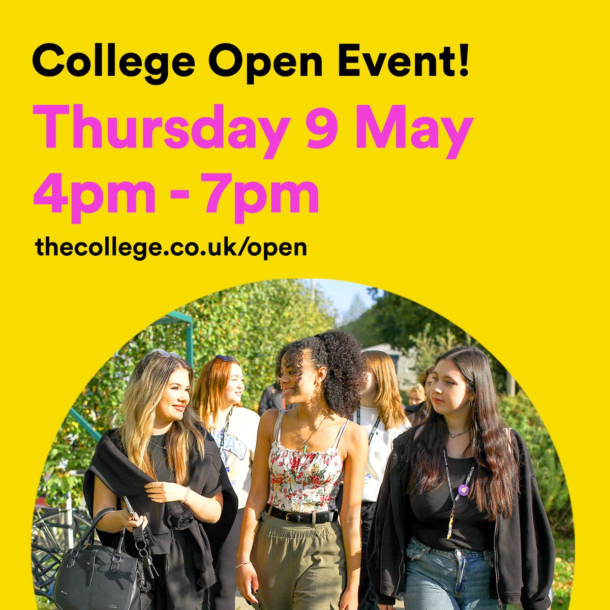 This is your final opportunity this year to see our amazing facilities, meet expert tutors, get careers advice and find out about our range of courses. For more info and tickets, visit thecollege.co.uk/open