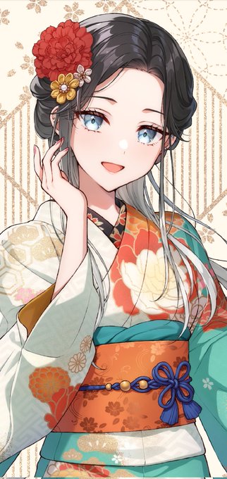 「hair flower white kimono」 illustration images(Latest)