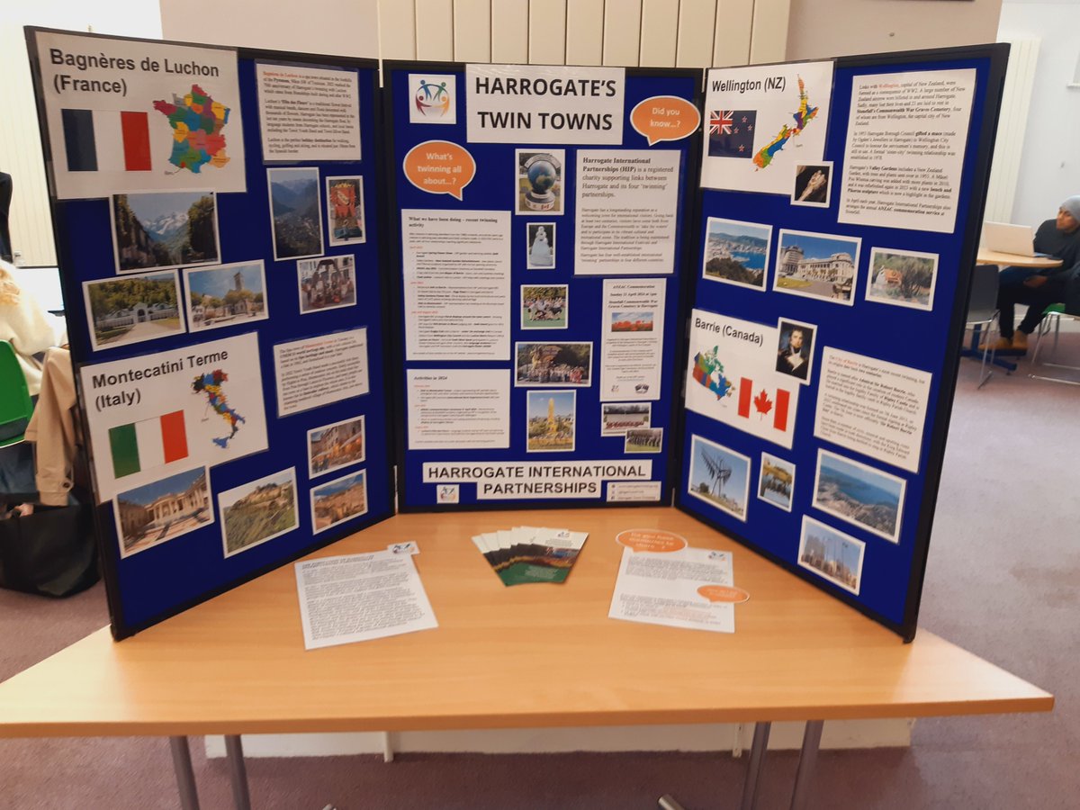 Find out more about our #towntwinning at #Harrogate #Library all this week. Do you have memories of past twinning events? Let us know at mail@harrogatetwinning.org.