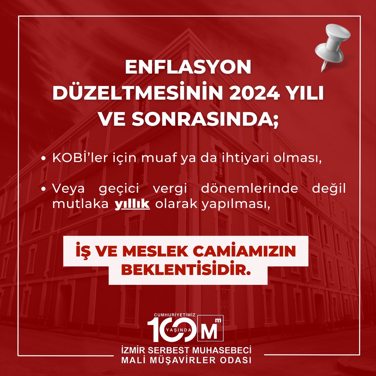 “Enflasyon Düzeltmesi” Hk.

@turmob @gibsosyalmedya @HMBakanligi @MuhasebeBT @MuhasebeAcademy @vergitccom @MhsebeveMevzuat @muhasebeburosu @smmmbilgiformu 

#muhasebe #smmm #malimüşavir #sgk #vergi #muhasebeci #kdv #maliye #muhasebeciler #mevzuat #izmir #enflasyondüzeltmesi