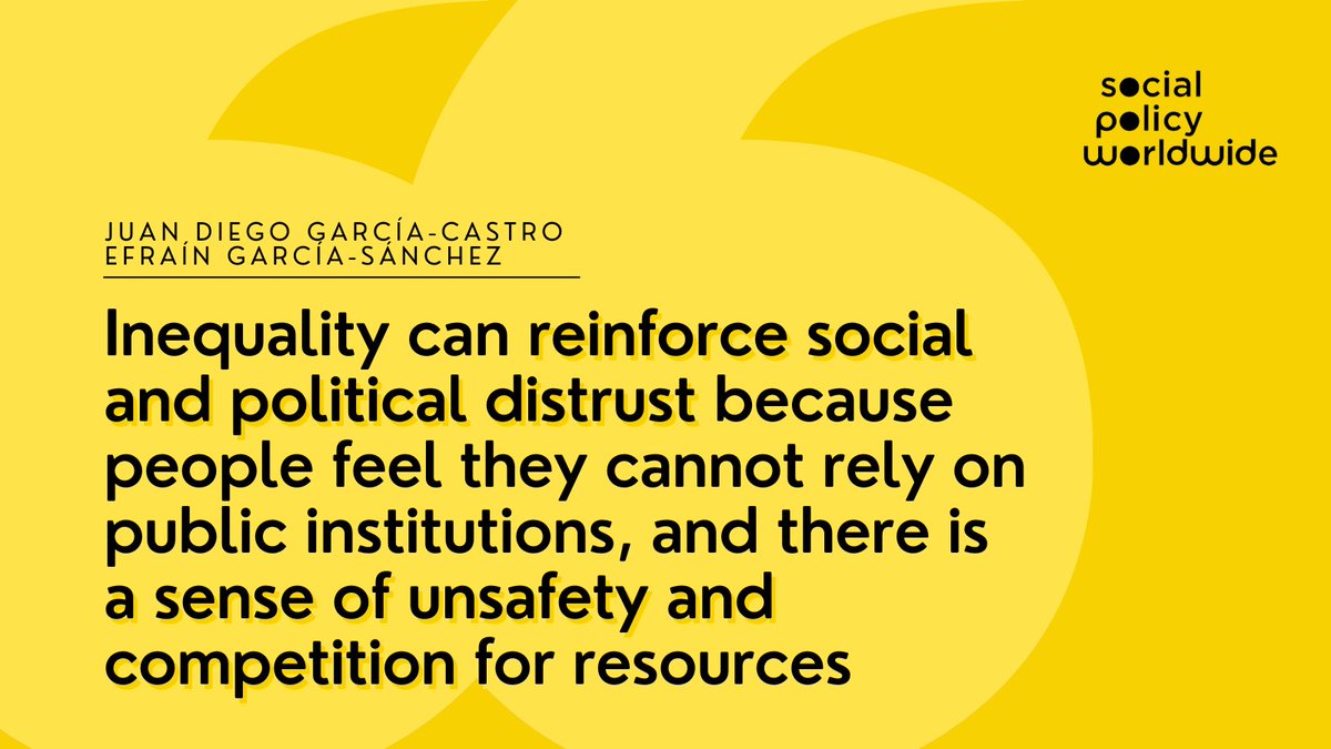 ❌When do evaluations of #injustice and #inequality collide? ‼️When do they lead to social unrest? @JuanDiego48cr and @egarcias129 draw on data from @Latinobarometro to understand the Latin American context. Read more ➡️ socialpolicyworldwide.org/post/economic_…