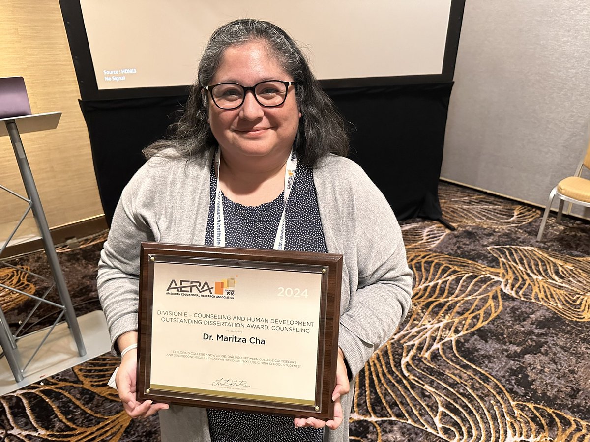 My friend told me “my gosh my girl, if you can turn grief into a PHD, what can you turn joy in to?!” Let’s find out. Thanks to all my participants, the district staff, @CGU_SES faculty, & my family for supporting me. Thanks to @AERA_EdResearch for recognizing my work. #AERA2024