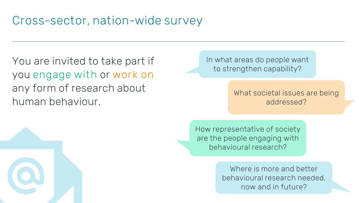 📣Launched today! A cross-sector, nation-wide survey to build an inclusive picture of who is working on what kinds of behavioural research and in which parts of the UK💬  Take the survey now: qualtrics.ucl.ac.uk/jfe/form/SV_bI…
