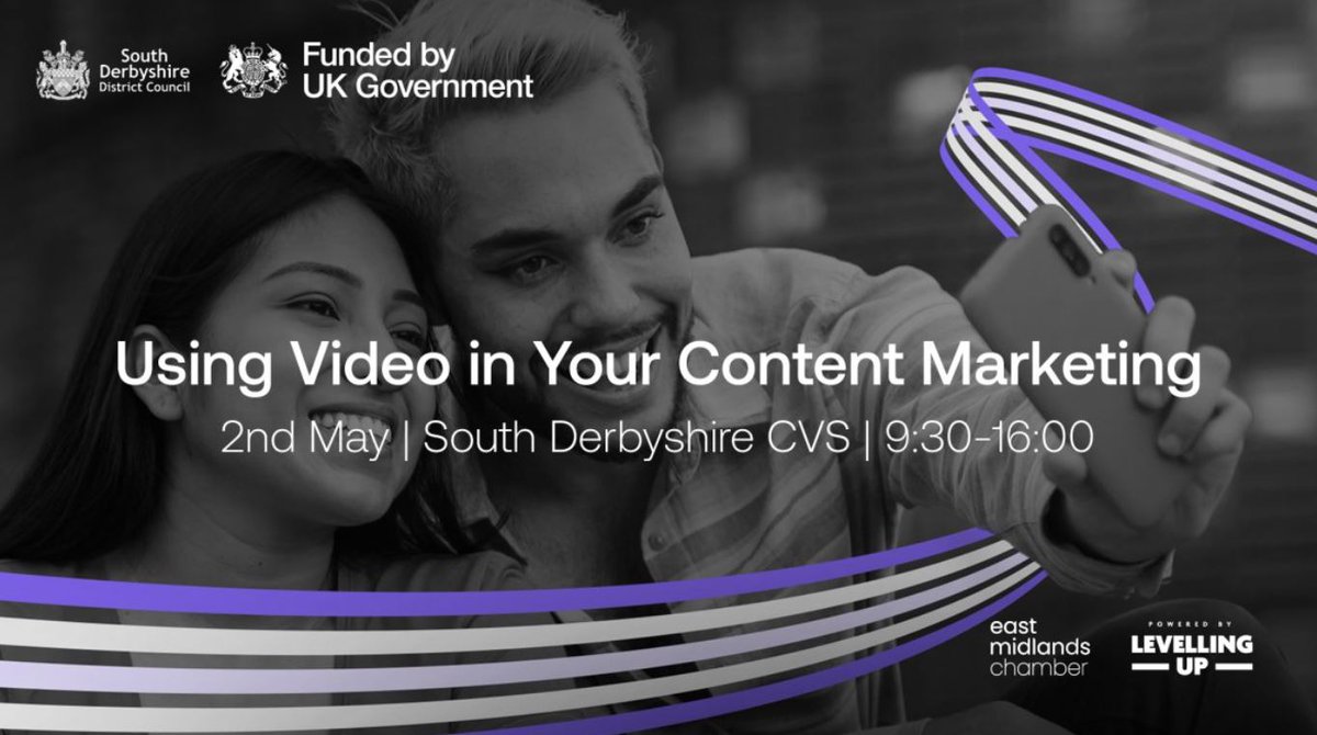 Learn all about using Video in Content Marketing to help grow your business:  FREE Accelerator Workshop📧  Reserve your FREE place now: 
📆Thursday 2 May at 9:30am - 4pm
d2n2growthhub.co.uk/events/using-v…

#UKSPF #BusinessWorkshops #BusinessGrowth #SouthDerbyshire #EmailMarketing