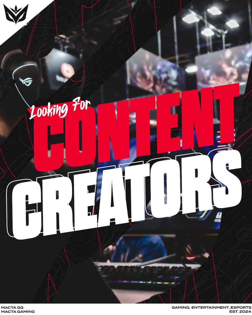 We are looking for Content Creators in the following games to join our team!: > Call of Duty > Valorant > Fortnite > Apex Legends > Counter Strike Comment the game you play👇and drop us a DM! Numbers don't matter, be yourself and join our Team #MactaCreates #MactaGaming