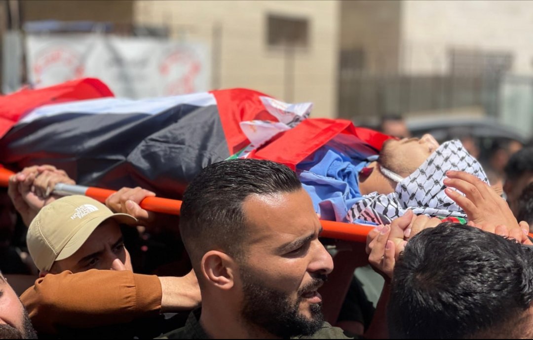 West Bank | The funeral of Yazan Ishtayyeh who was shot dead by the IOF during a raid in Nablus this morning