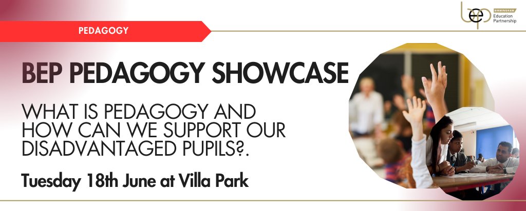 The BEP Pedagogy show will hear from 4 published keynote speakers sharing their thoughts & ideas as well as 4 authors from the ‘In Action’ series who will be running workshops to discuss their findings through their research. birmingham.eduhub.org.uk/event/pedagogy…