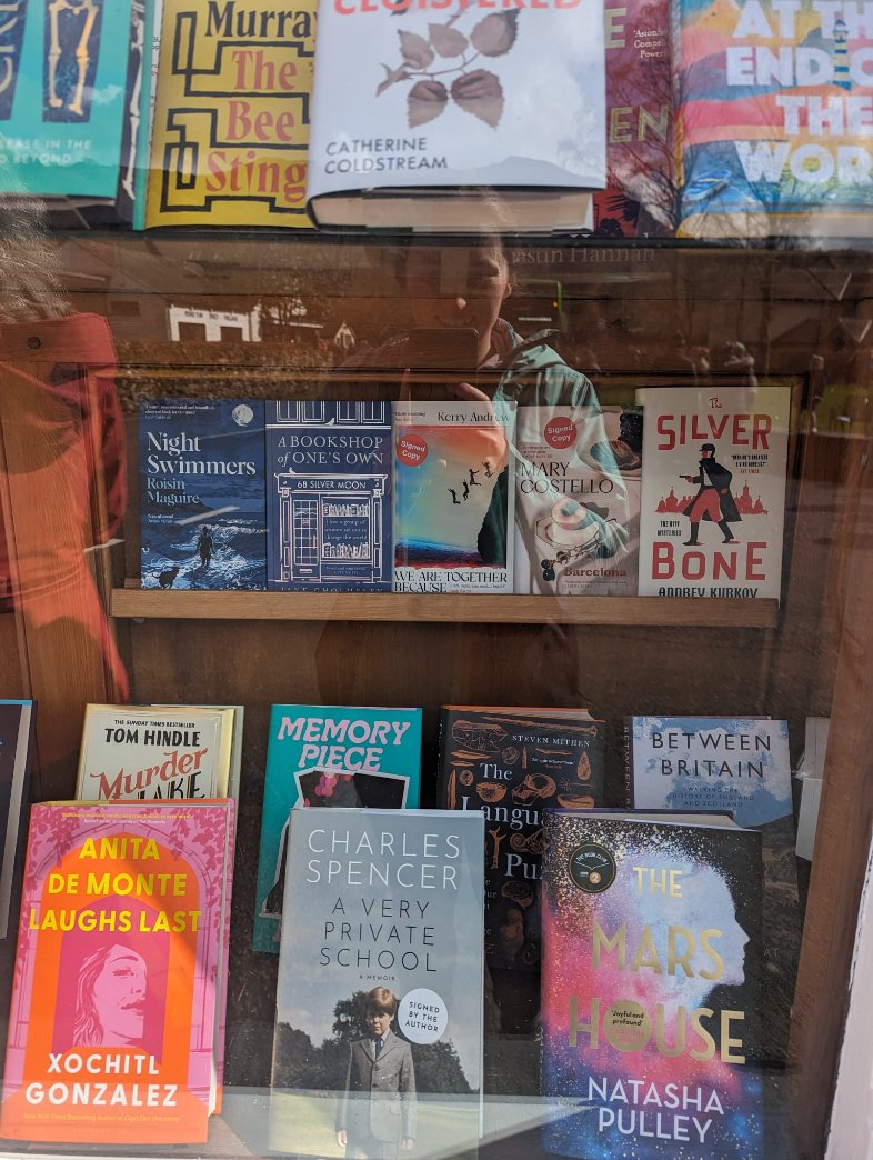 It gives me a lot of joy to see my novel out in the wild around the country!! Cheers to friends for sending me pics, and to the bookshops for selling it – please support your local bookshops when you can! @samreadbookseller @fruitmarketgallery @ink84books @waterstonesleeds