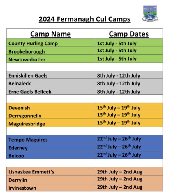 🔆 𝐂𝐮𝐥 𝐂𝐚𝐦𝐩 𝐂𝐨𝐚𝐜𝐡𝐞𝐬 𝐑𝐞𝐜𝐫𝐮𝐢𝐭𝐦𝐞𝐧𝐭 🔆
Interested in Coaching this Summer on Camps, please apply: forms.office.com/e/4ymaGSuT1E

Cul Camp Online bookings not open yet!