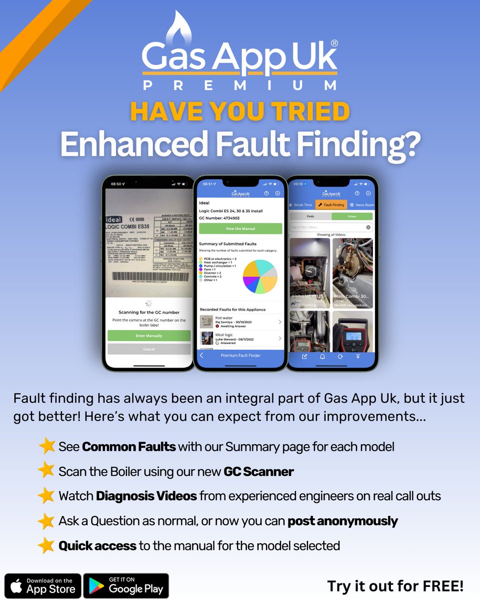 Have you been over to Gas App for a look yet?! Meet our new Fault Finding feature with a 7 day free trial 🤩