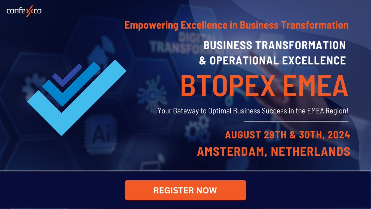 confexco's tweet image. BTOPEX EMEA is going 2️⃣ days!
More learning, networking &amp;amp; value!

Interactive sessions, workshops, masterclasses &amp;amp; speed networking!

Same price! Don&apos;t miss out! zurl.co/hVvy 
#BTOPEXEMEA #BizTransformation #OpEx