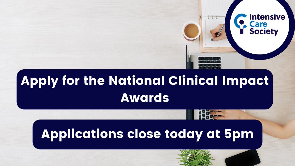 Applications for the National Clinical Impact Awards close at 5pm today! Send in your application now for a chance to be celebrated🏆 bit.ly/applyncia