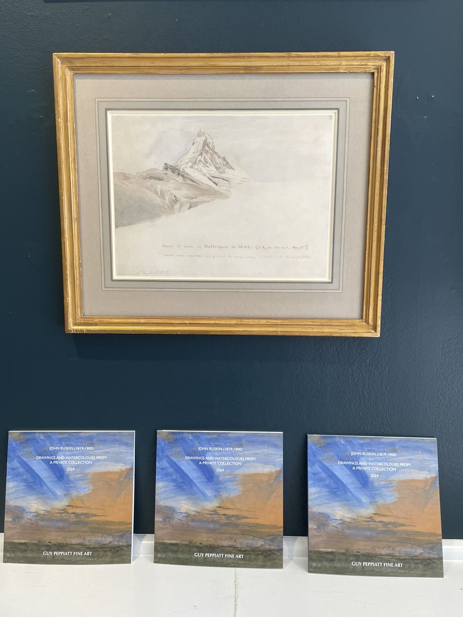 Ruskin catalogue of drawings and watercolours from a private collection now out - see link on website for pdf. The exhibition opens on Monday 22nd April and continues 3rd May #johnruskin #ruskin #exhibition #britishdrawings #britishwatercolours #britishart #artforsale #matterhorn