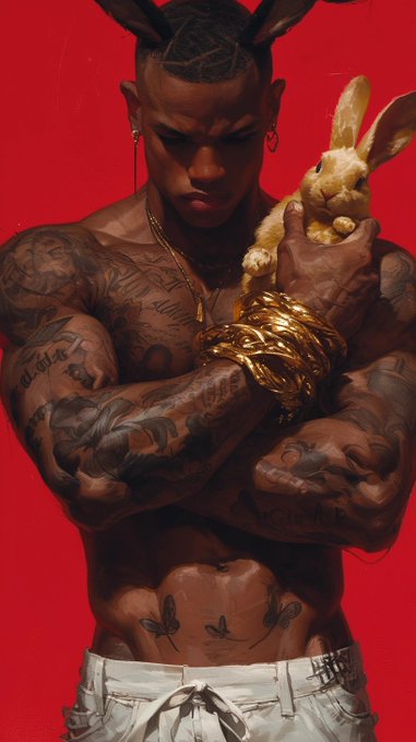 &ldquo;After Care: Hot Guys and Bunnies&rdquo; 🪢🐰💪🤗🪢  Strong, gentle , yet dominant.  &hellip;last one til I land 🛫  #AIart<a href="/tag/bdsm"class="tags"><span>#bdsm</span></a><a href="/tag/girls"class="tags"><span>#girls</span></a><a href="/tag/tattoo"class="tags"><span>#tattoo</span></a><a href="/tag/bunnies"class="tags"><span>#bunnies</span></a><a href="/tag/snake"class="tags"><span>#snake</span></a><a href="/tag/concept"class="tags"><span>#concept</span></a>