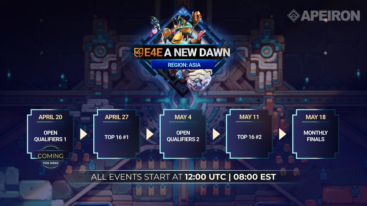 📢【 E4E: A New Dawn | Asia Events Schedule 】📝 🚨 Join the excitement as #E4E_ANewDawn kicks off with Open Qualifiers 1 in Asia this weekend! 🌟 Secure your spot now and compete against the best in the region🔥 Link in comments 👇 ▫️▫️TOURNAMENT INFO▫️▫️ 🔸 🌏 Region: Asia