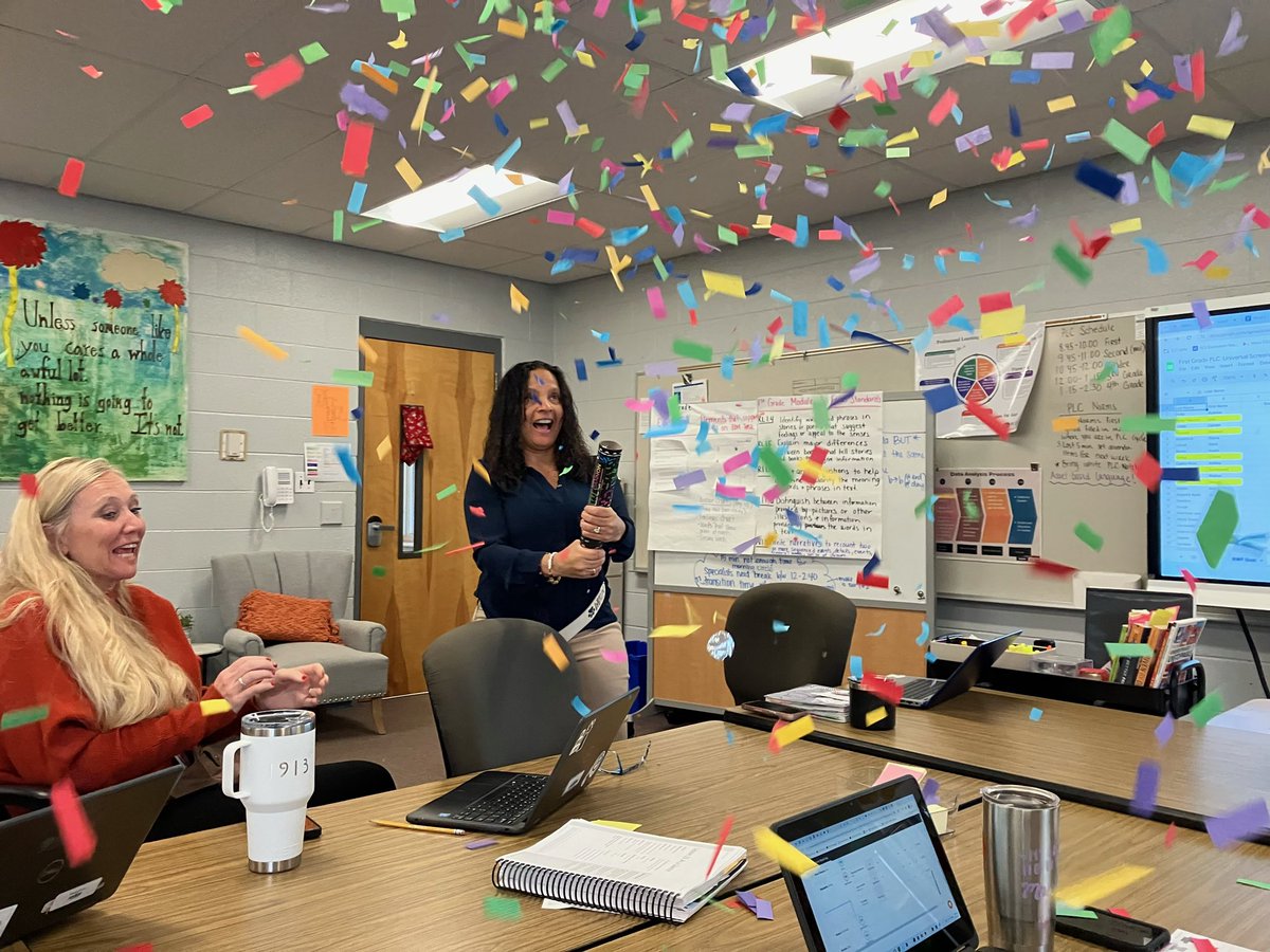 What do you do when your school doubles student growth in one semester? Spread some confetti, of course! Anything worth doing is worth celebrating. Success breeds success…
#GreaterHeights <a href="/BuncombeSchools/">Buncombe Schools</a> <a href="/Ellis04Katie/">Katie Ellis</a>