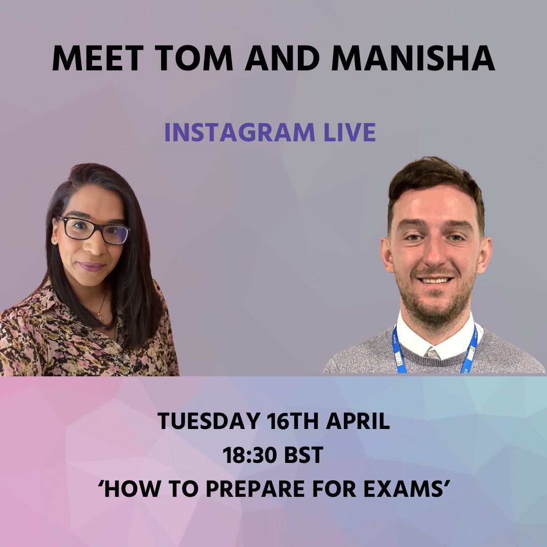 Join Manisha and Tom on Tuesday 16th April to discuss 'how to prepare for exams'
* 18:30 BST
* InstaLive channel - instagram.com/ixltutors
If you have any questions you'd like answering, DM us or join the live tomorrow

#GCSERevision #exams2024 #alevelrevision #helpmerevise