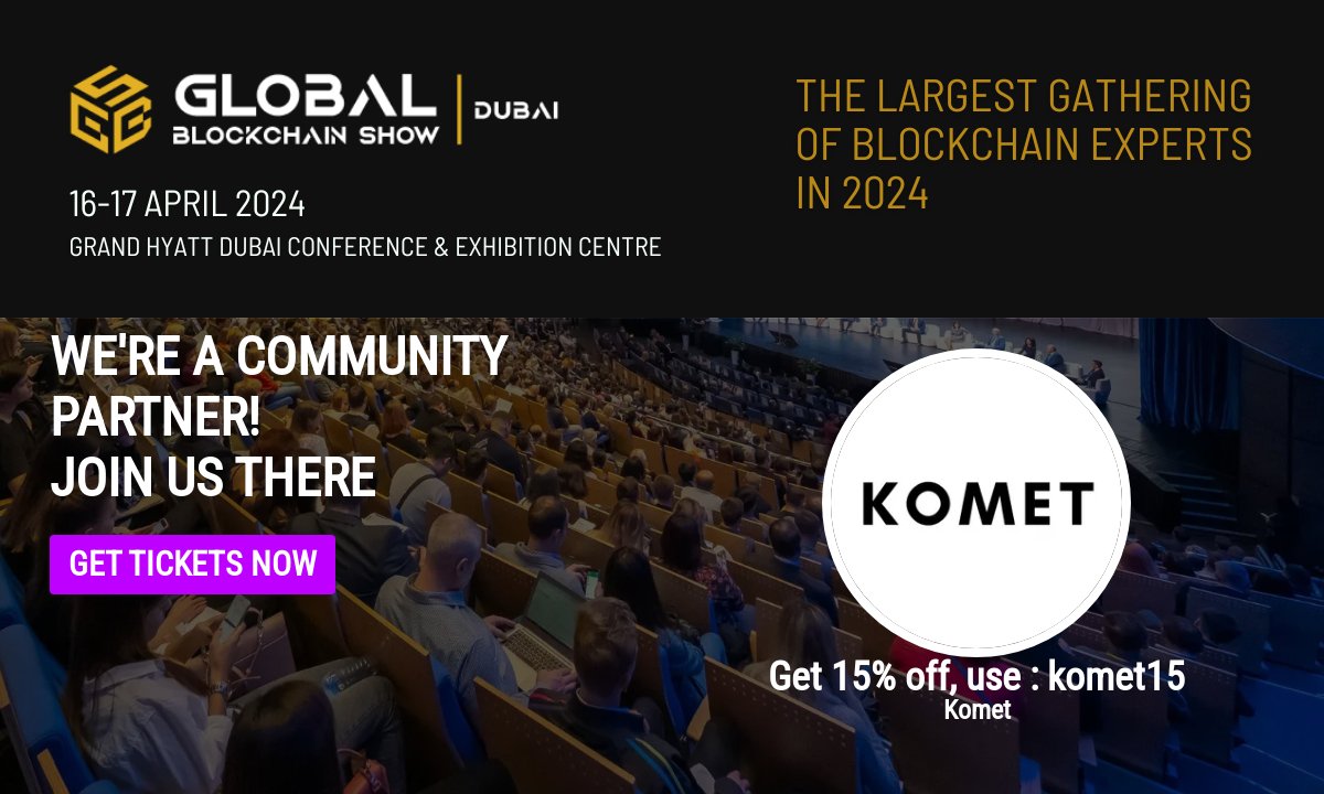 🚀Giveaway Alert! 🚀 🌟 Your golden ticket to the Biggest Blockchain/AI event of the Year awaits! 🌐✨ Stand a chance to win a Ticket for the Global Blockchain Show OR GLOBAL AI SHOW Event on 16-17 April 2024! To enter: ⿡ Follow @0xGBS @kometverse ⿢ Like + RT this tweet ⿣…