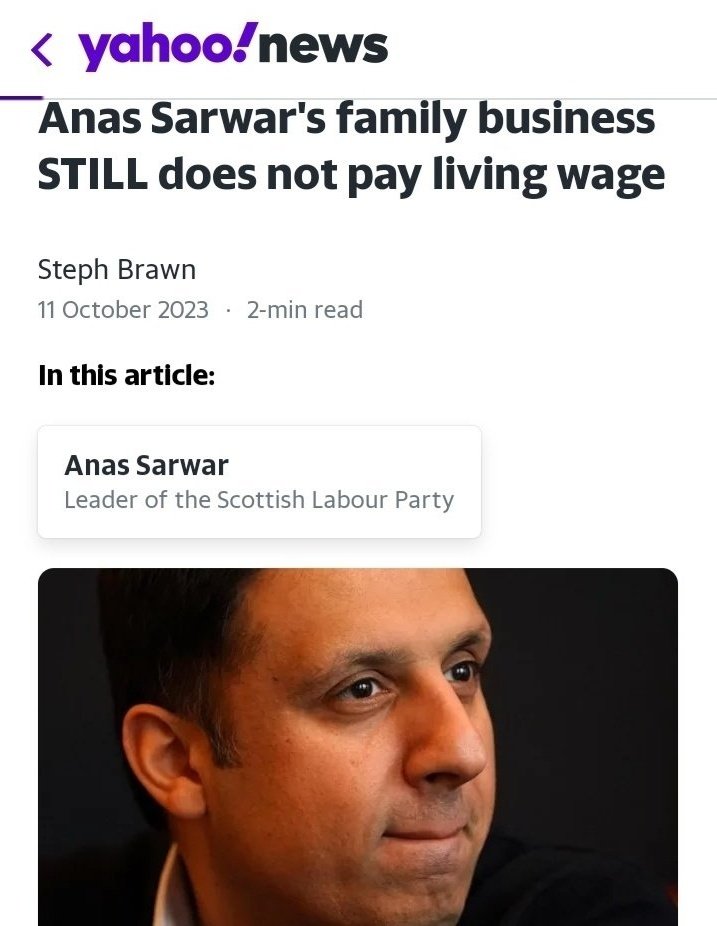 @AnasSarwar ✅ Failed to back the SNP in Devolving Employment Law to Ban zero-hours contracts ✅ Failed to back SNP Bill to Outlaw fire & rehire ✅ U-turns:Drop UN Disability Rights,Keep 2 Child-Cap ✅ Keeping Employment Law at Westminster #RedTories #VoteSNP twitter.com/pjwoodside/sta…