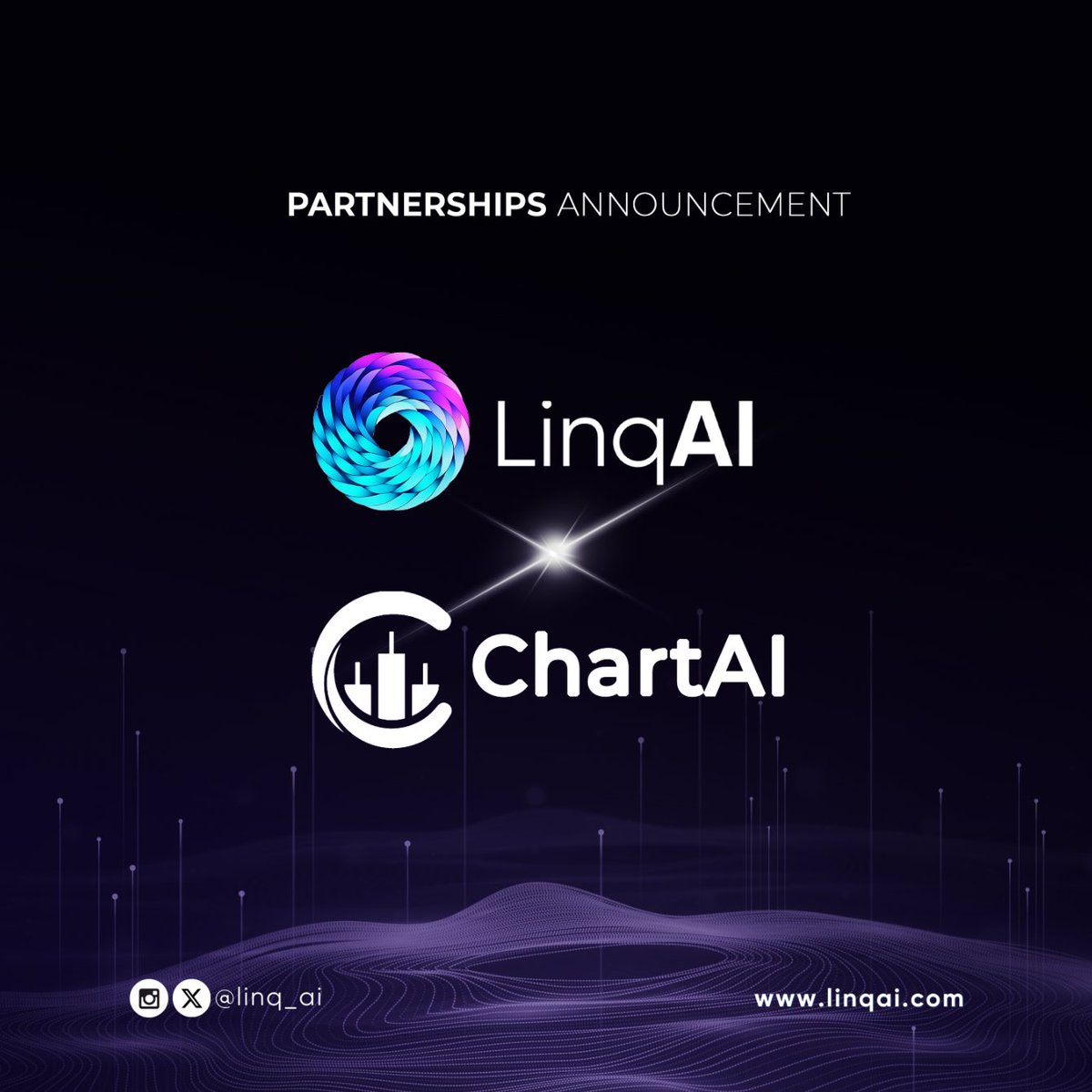 🥳New Partnership 🦾 $LNQ 🤝 $CX We are delighted to partner with @ChartAI_erc in order to improve the community experience in our social channels. #AI #Web3