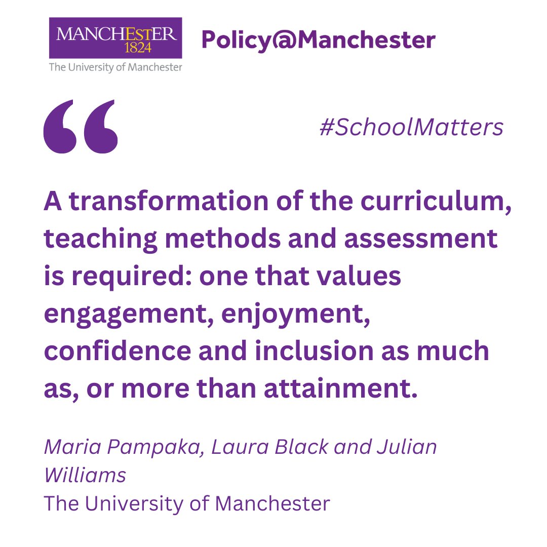📚The PM's 'Maths to 18' plan aims to ‘boost low numeracy rates’ and equip students for data-intensive jobs. 🔎Maria Pampaka, @LauraB19 and Julian Williams analyse this proposal and make recommendations. 🔗Read more in our new report #SchoolMatters: …licyatmanchester.shorthandstories.com/school-matters…