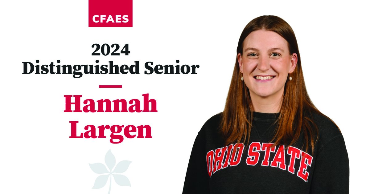 Meet Hannah Largen, Animal Sciences student and CFAES Distinguished Senior! From Pilot Dogs to her work in the lab, Hannah has made the most of her experience as a Buckeye. 🌰 Learn More about Hannah's involvement on campus: go.osu.edu/Cppn