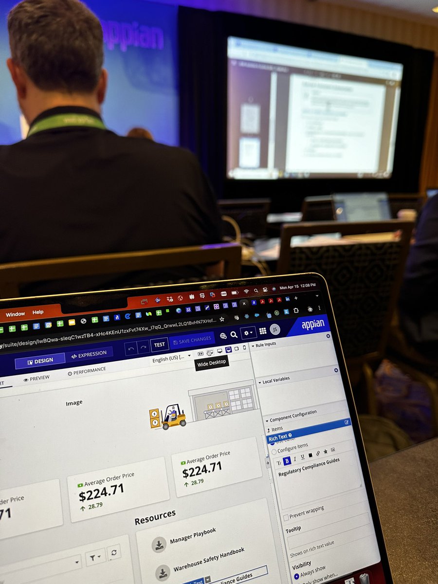 Loving the hands on workshops to get some hands on with current best practices and new Appian features! #AWDevDay #AppianWorld