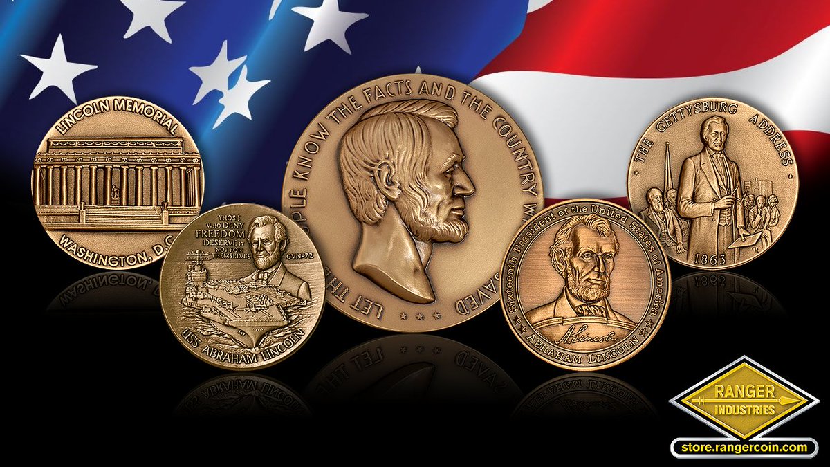 Today marks 159 years after President Lincoln's assassination 🎩 His historical influence is still felt in the United States to this day, frequently commemorated in Americana and made an inseparable part of the country 🇺🇸 #AbrahamLincoln #ChallengeCoins ▶️ store.rangercoin.com/?s=abraham+lin…