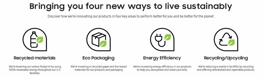 Samsung’s products are designed with eco-conscious in mind! #EverydaySustainability #Samsung